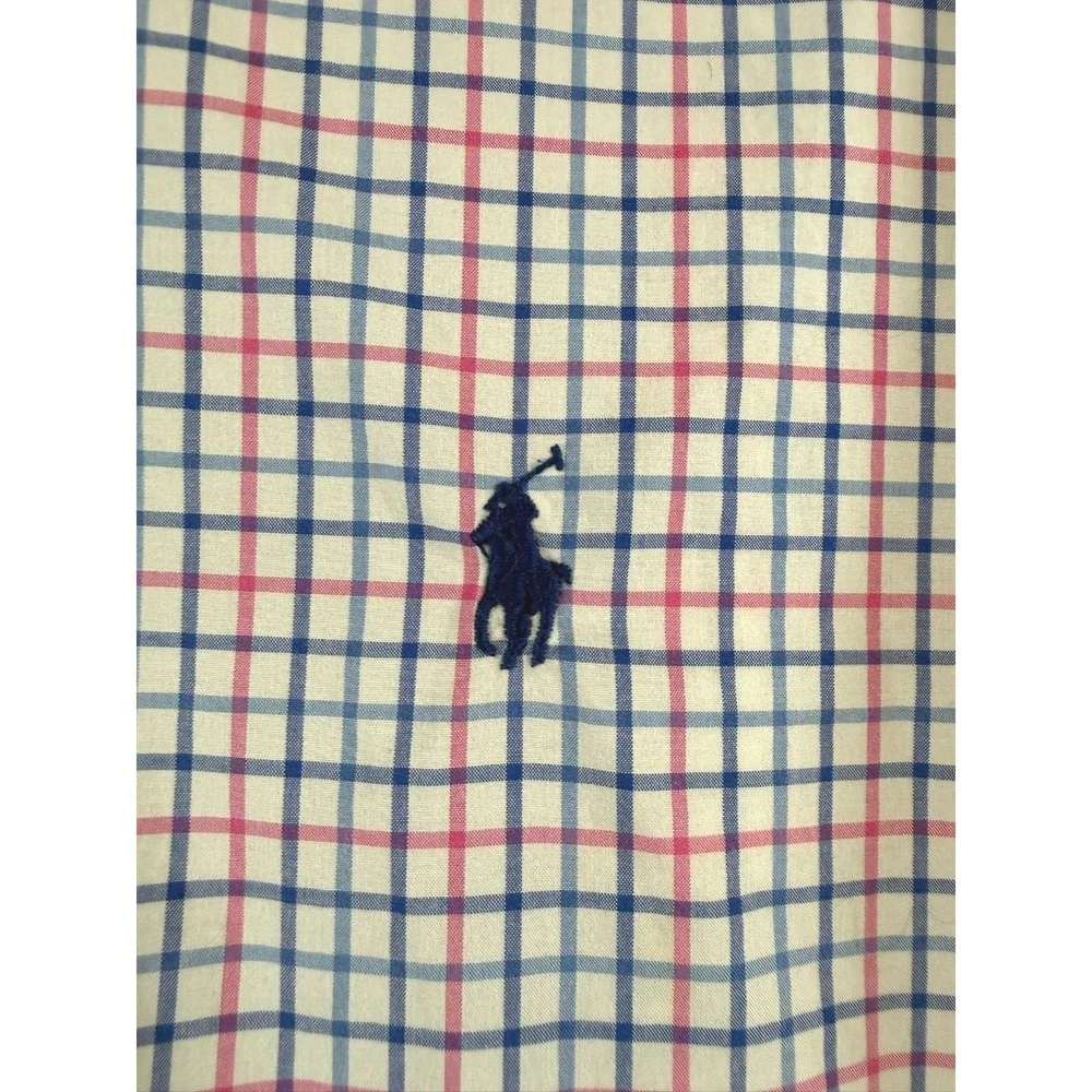 Ralph Lauren PONY Button Down‎ Shirt M Multi Color Classic Fit Cotton Stretch